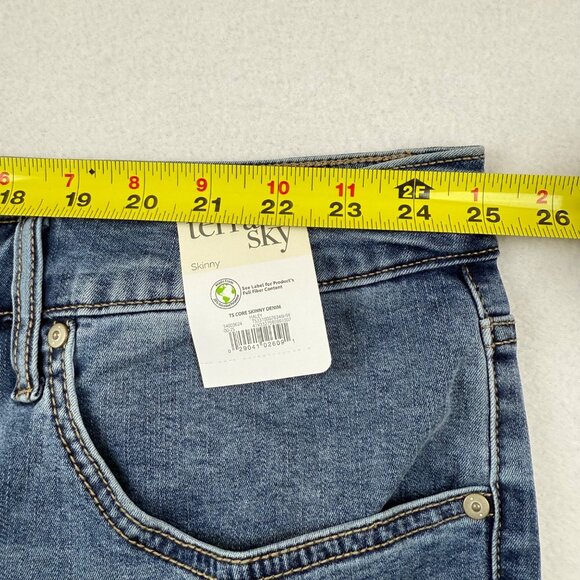Terra & Sky Women's Stretch High Rise Core Skinny Blue Denim Jeans Plus 26WP NWT - Picture 7 of 10